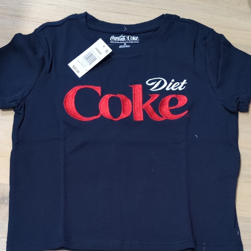 Diet Coke Logo Tee - Navy with Red and White Graphic